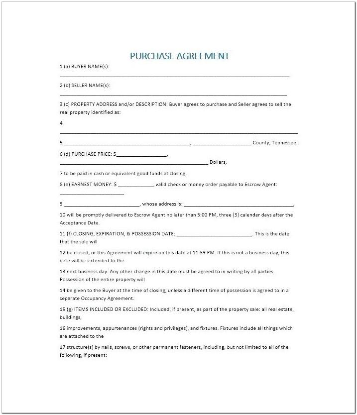 Asset Purchase Agreement Form