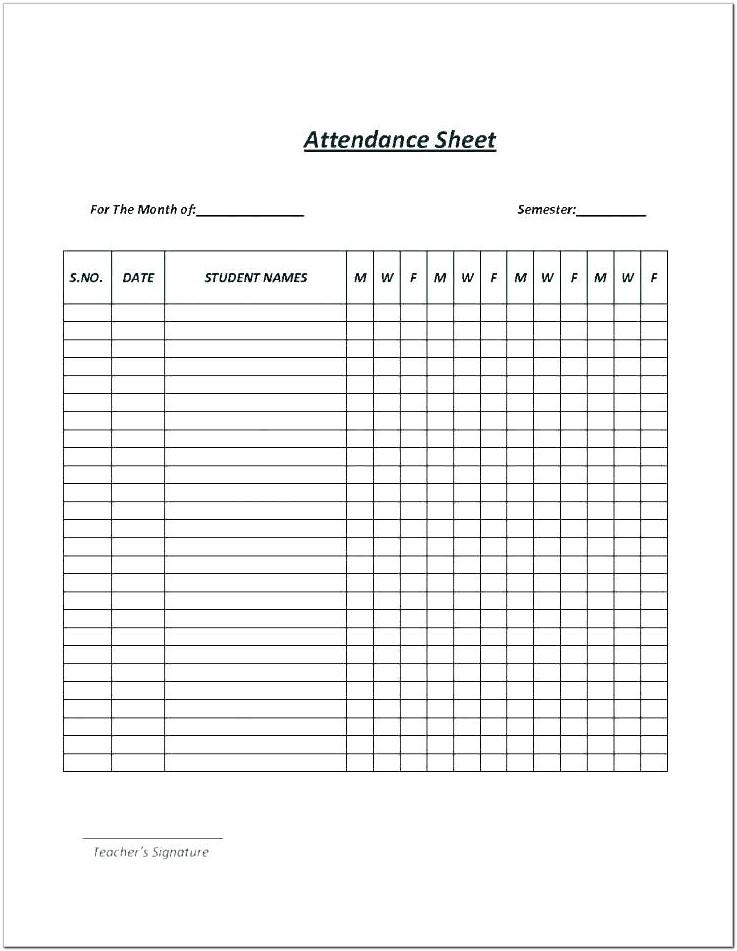 Attendance Log Book Format