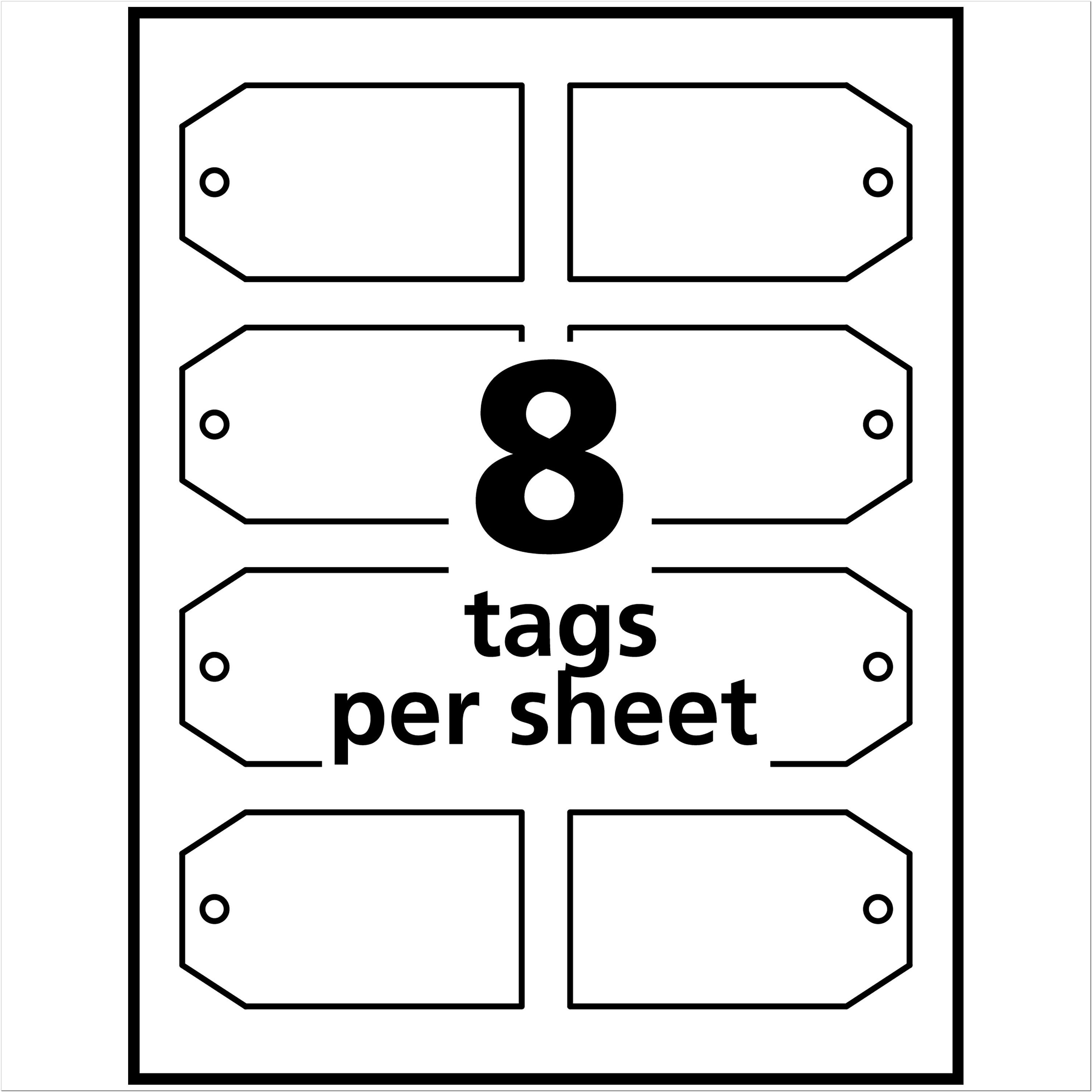 Avery Printable Tags 22802 Template