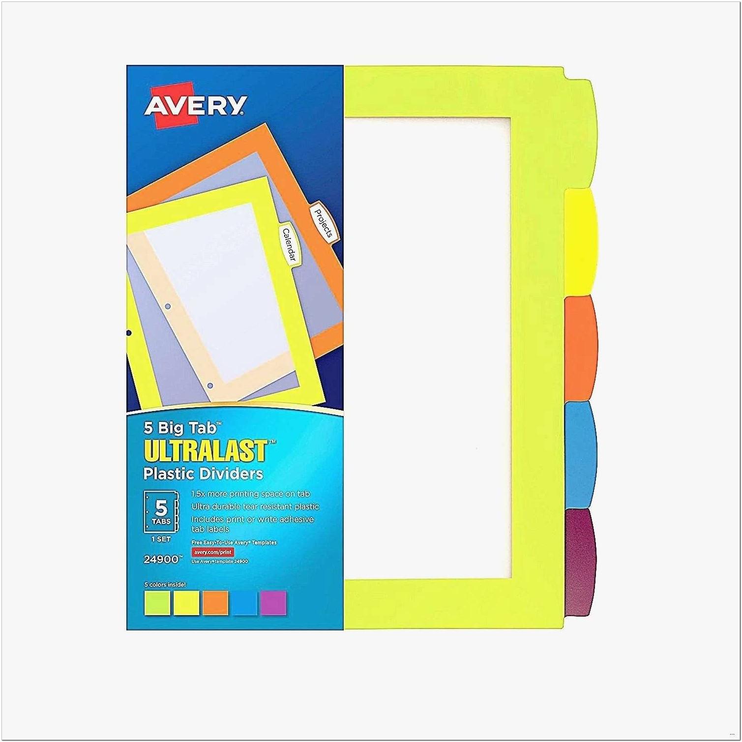 Avery Ready Index 8 Tabs Template