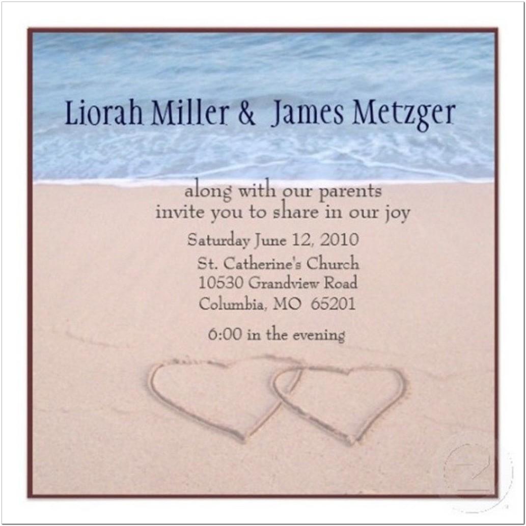 Beach Wedding Invitation Templates Free Download