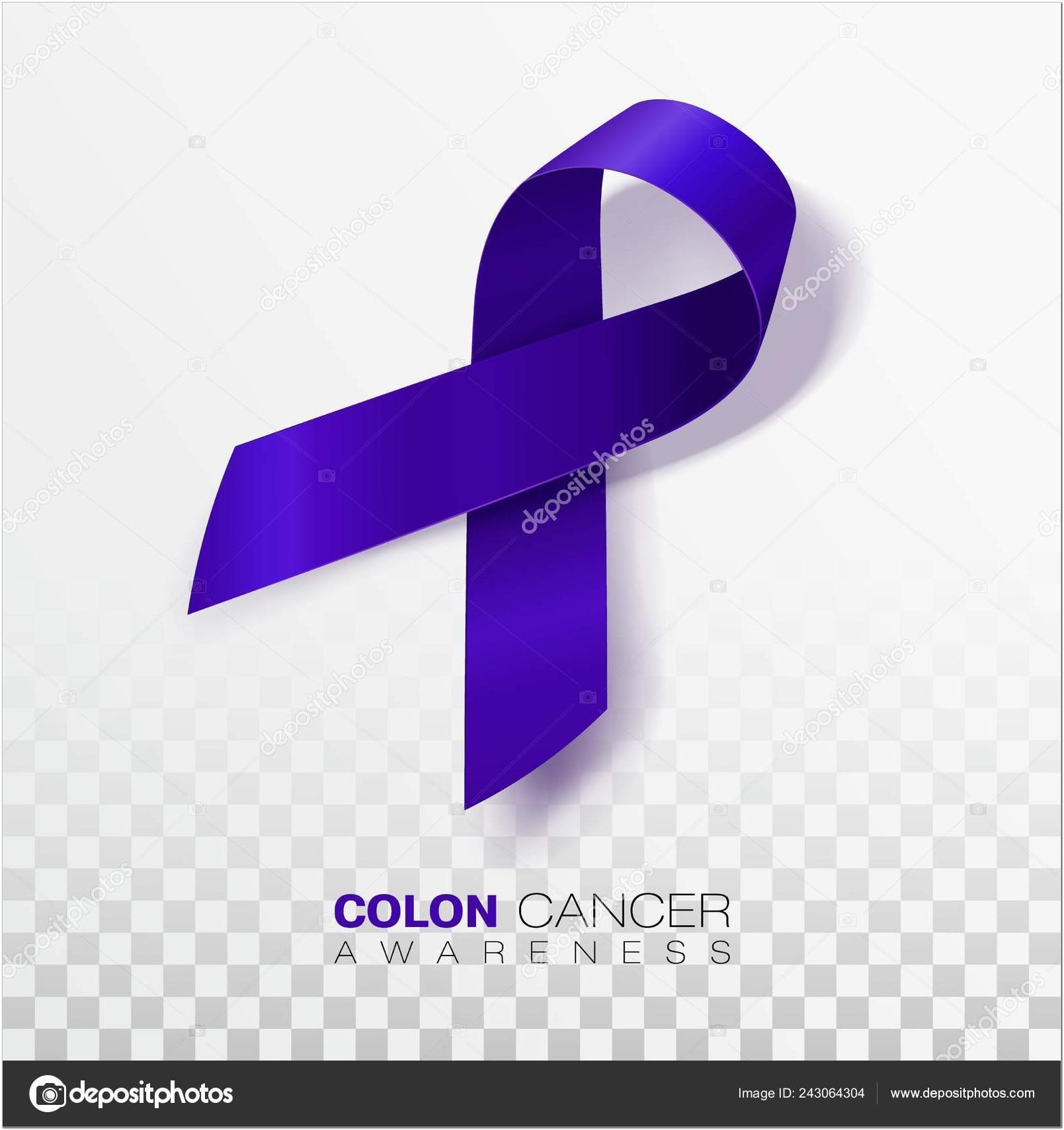 Blue Colon Cancer Ribbon Template