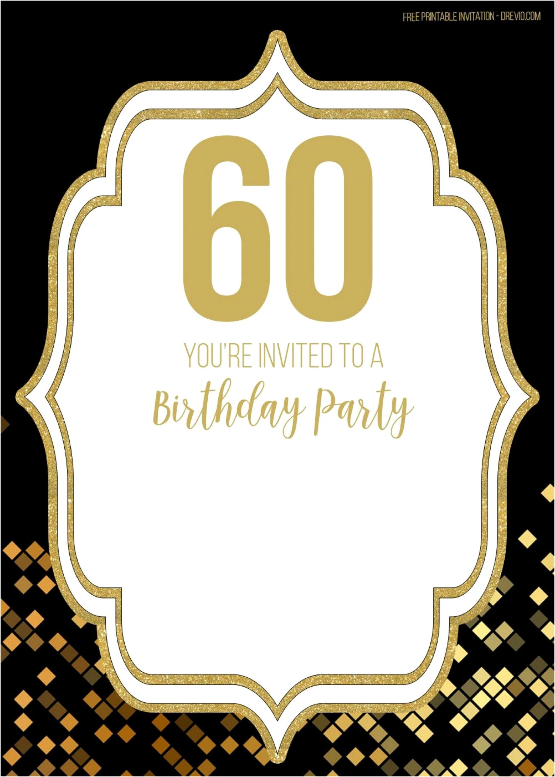 60th Birthday Invitation Templates Free Download