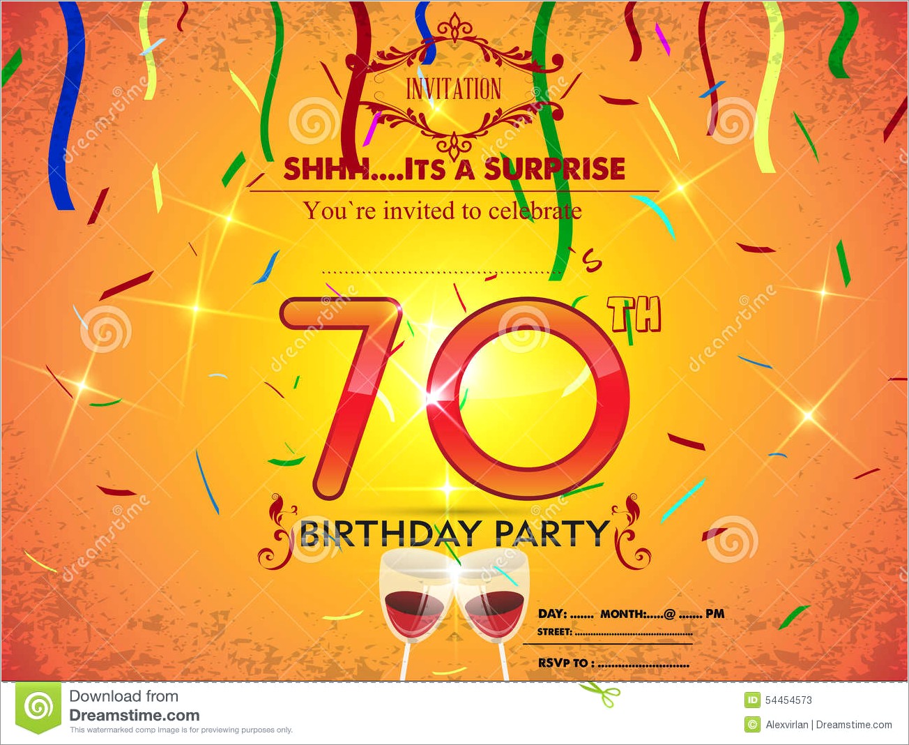 70th Birthday Invitation Templates Free Download