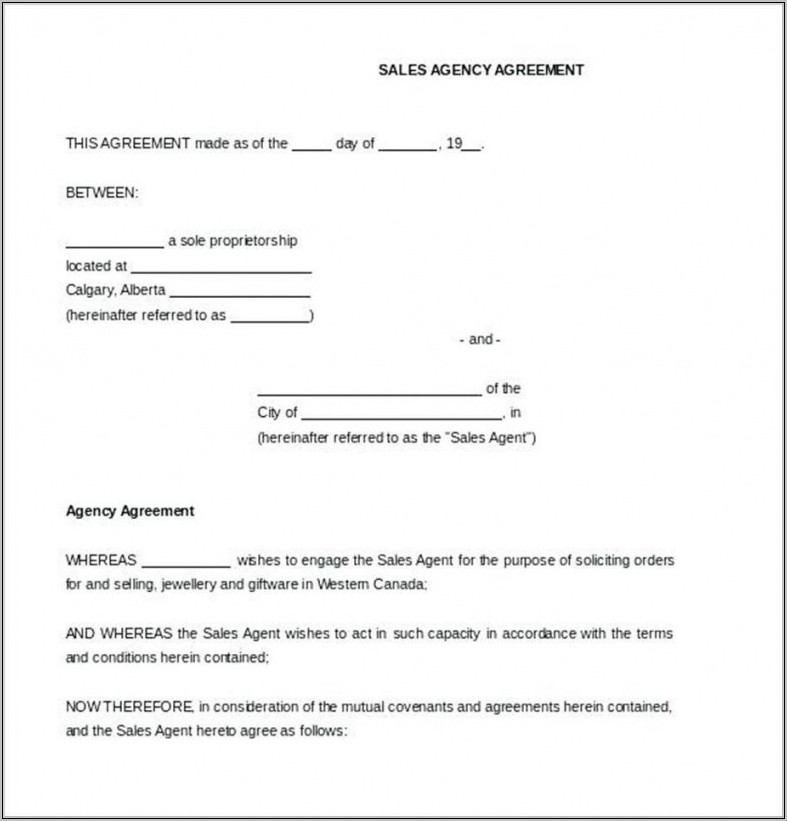 Booking Agent Contract Sample