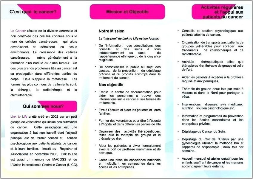 Breast Cancer Brochure Template