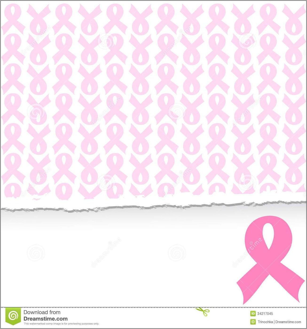 Breast Cancer Ribbon Tattoo Template