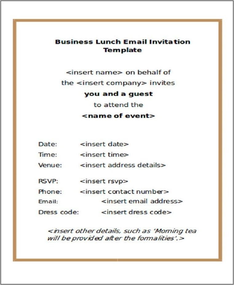 Business E Invitation Templates