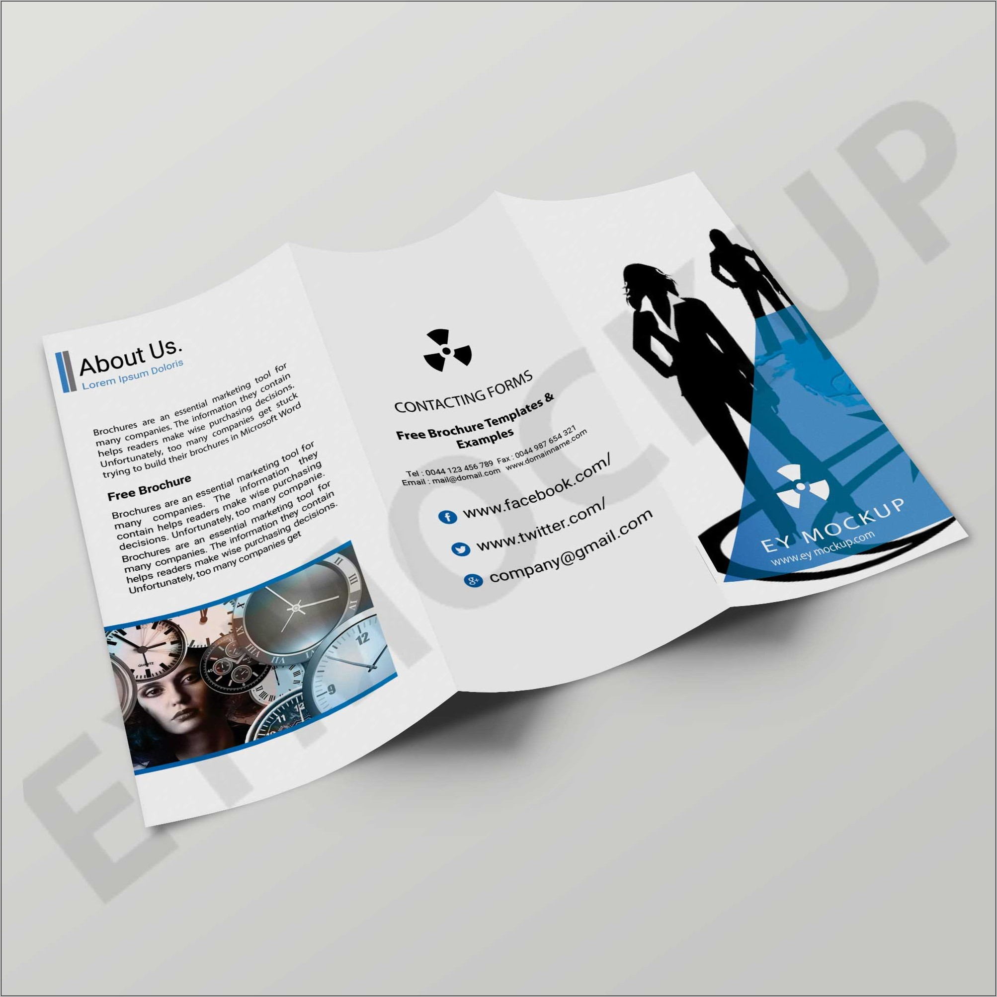 Business Tri Fold Brochure Template Mockup