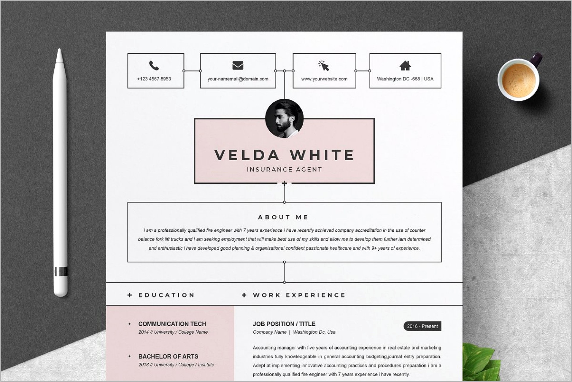 Creative Cv Template Word Download Free