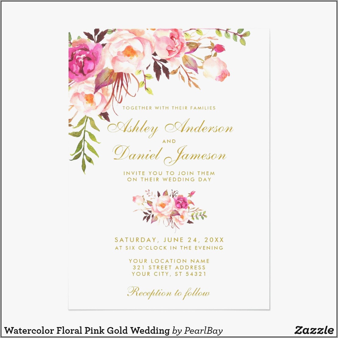 Editable Gold Wedding Invitation Templates