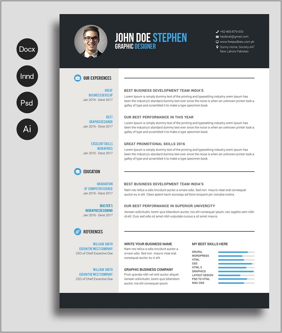 Free Cv Template Download Ms Word