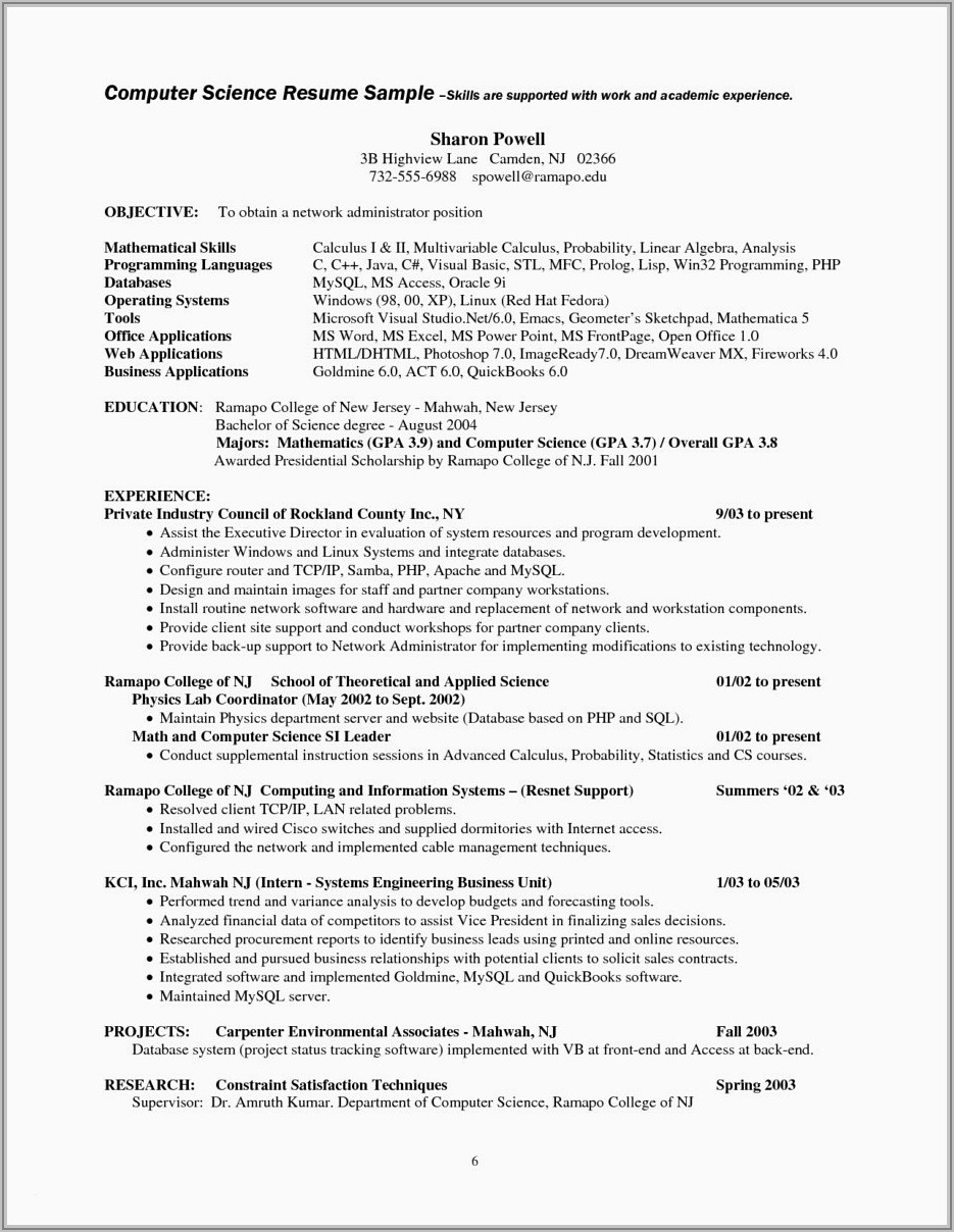 High School Resume Templates For College Admissions