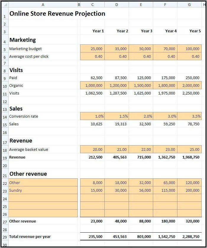 Projected Financial Statement Sample