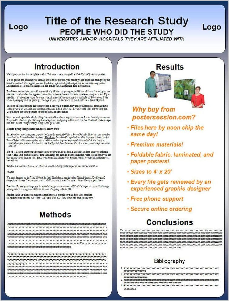 Research Poster Templates Word