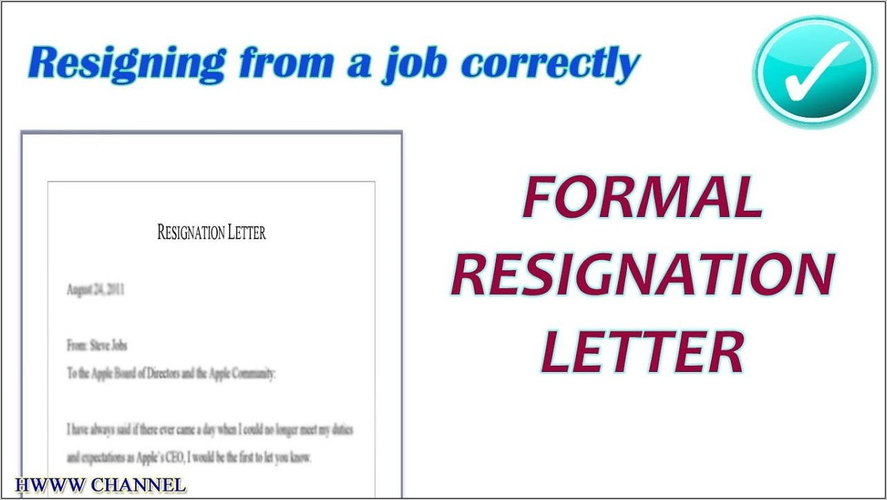 Resignation Letter Sample Doc Uk