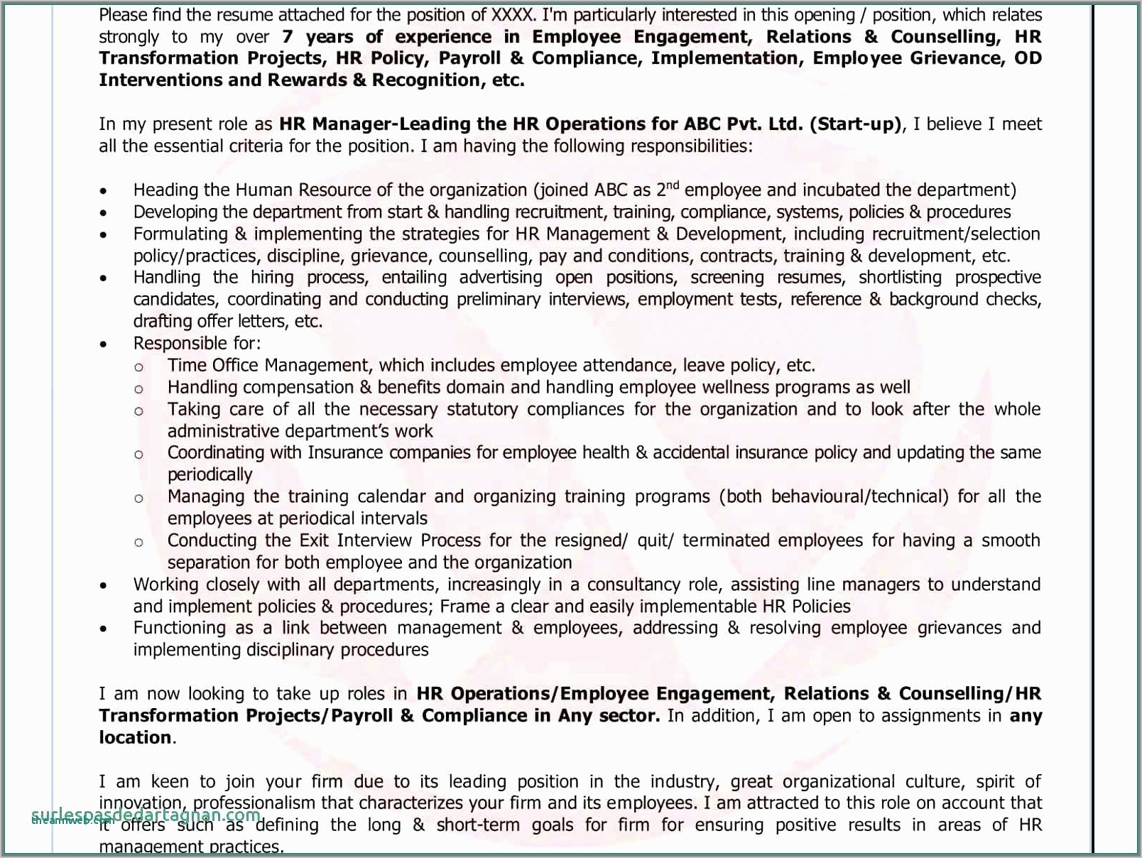Sample Of Resume For Maintenance Worker