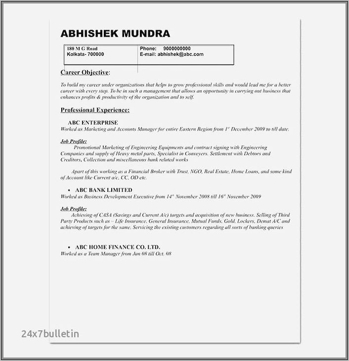 Sample Resume For Financial Reporting Analyst