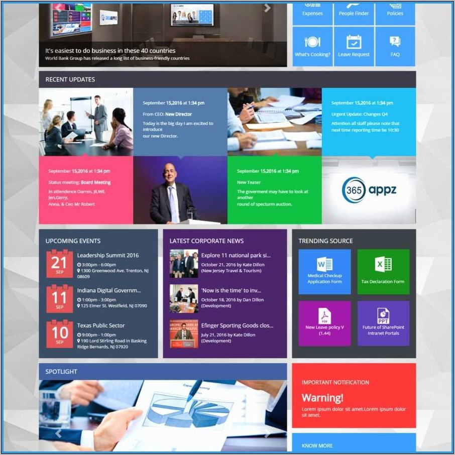 Sharepoint Online Application Templates