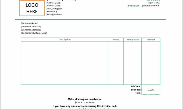 Simple Invoice Template Printable