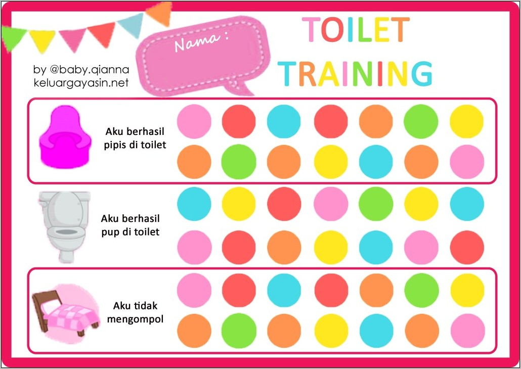 Toilet Training Reward Chart Printable