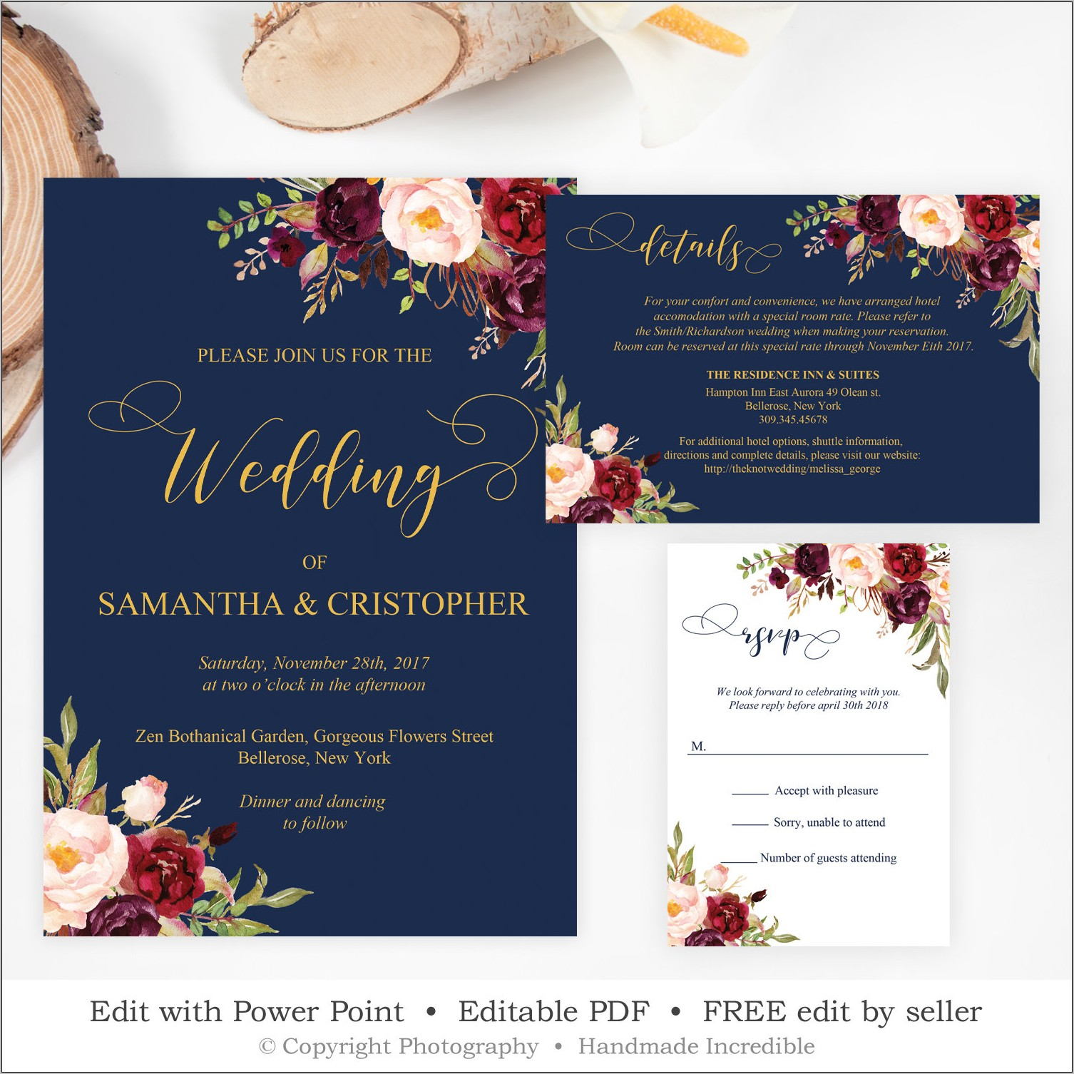 Wedding Invitation Editable Templates Free Download