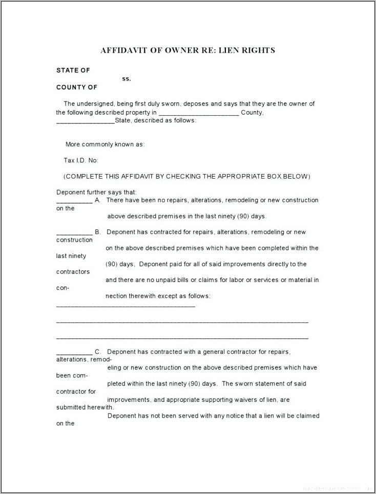 Word Template For Affidavit South Africa