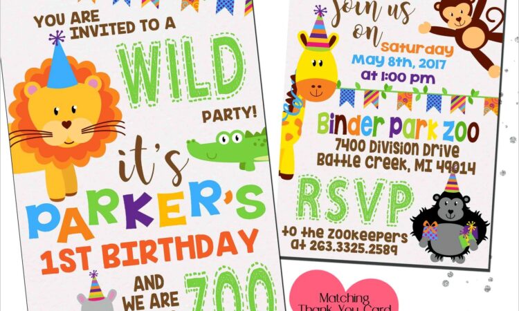 Zoo Birthday Invitations Free