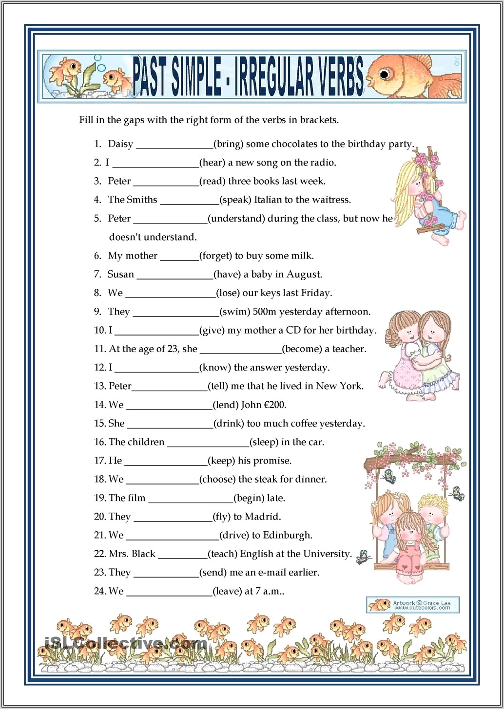 Worksheets For Grade 5 On Verbs Worksheet Restiumani Resume QgynV6MPyG