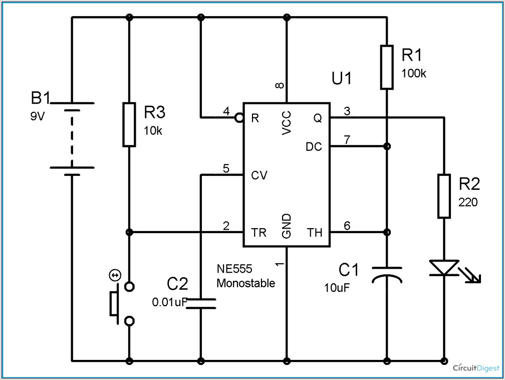555 Timer Circuit Diagram
