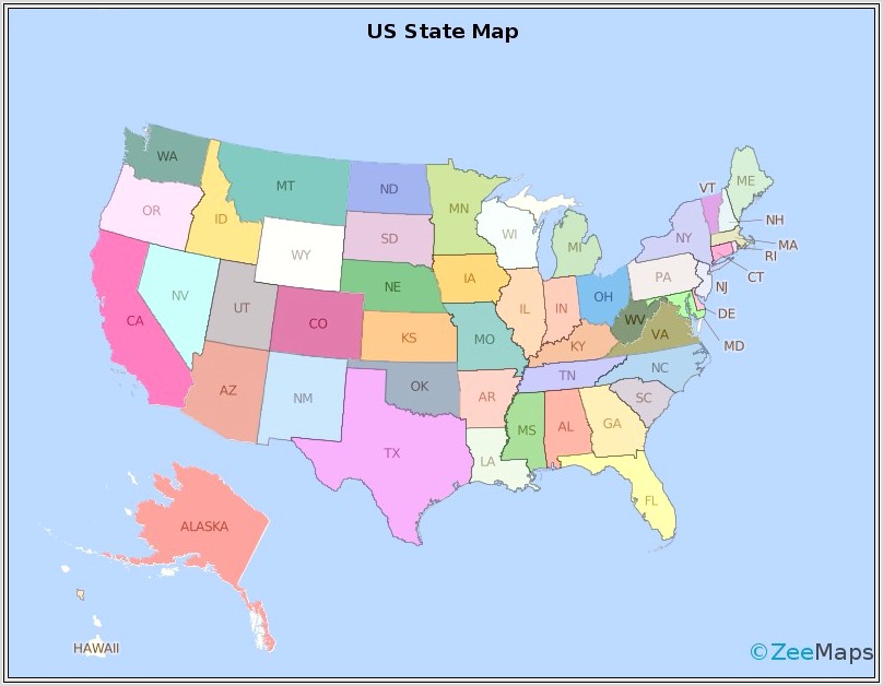 Blank United States Map Printable For Free
