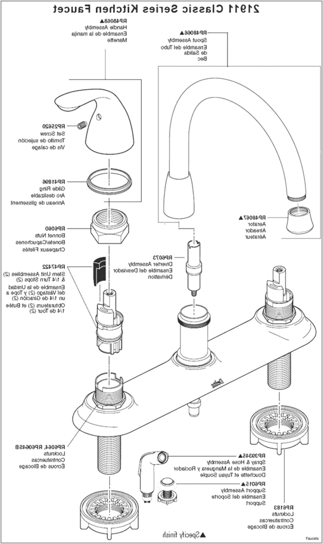 Delta Kitchen Faucet Diagram