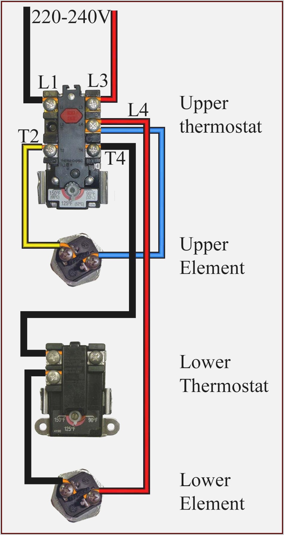 Electric Water Heater Thermostat Wiring Diagram