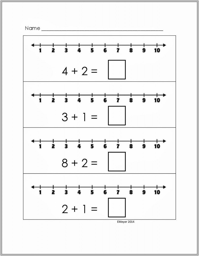 First Grade Worksheets Number Line