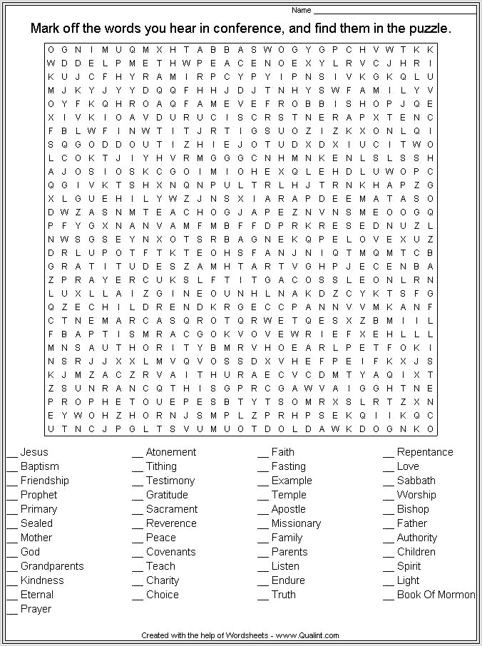 Free Printable Word Search United States