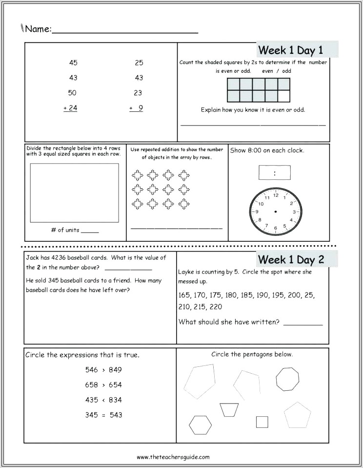 Free Rounding Number Line Worksheets