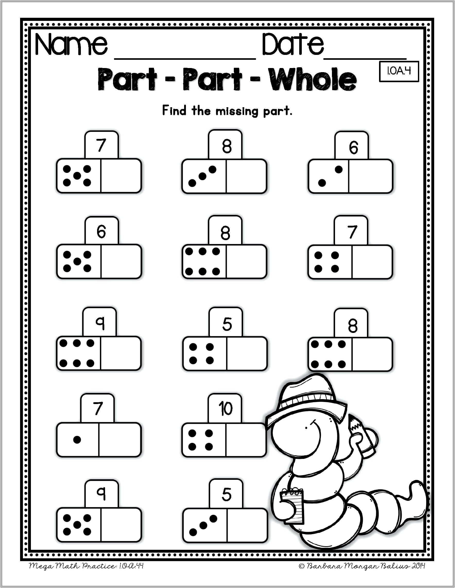 Kindergarten Math Worksheets Decomposing Numbers