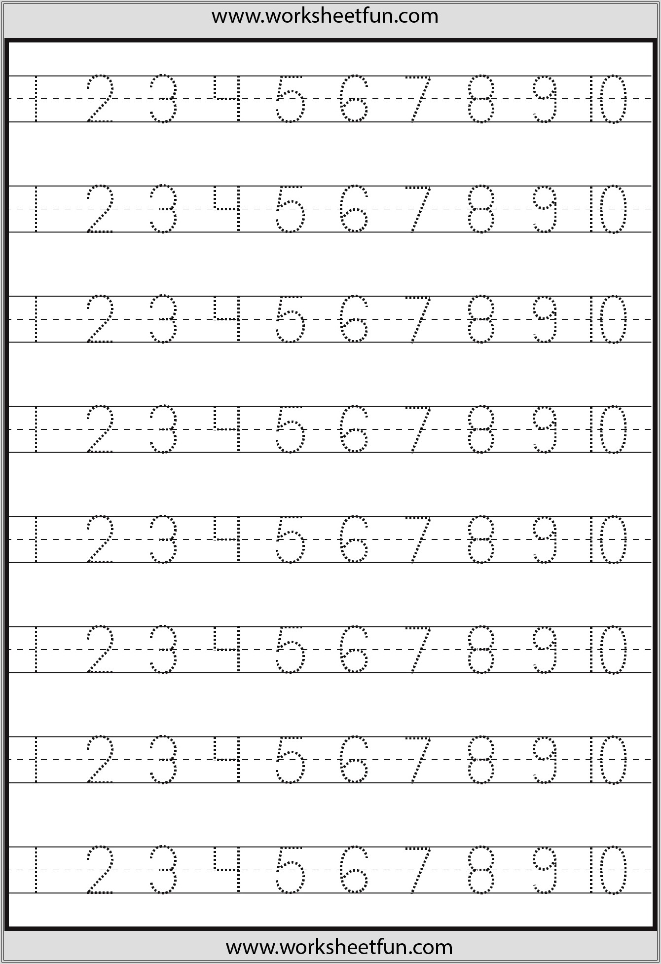 Kindergarten Math Worksheets Numbers 1 10