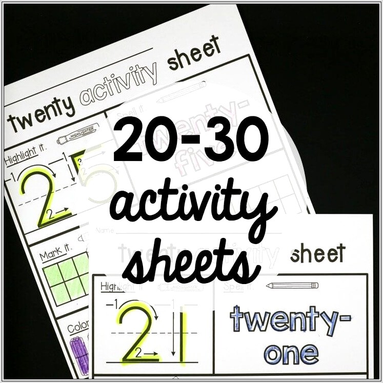 Kindergarten Math Worksheets Numbers 20 30