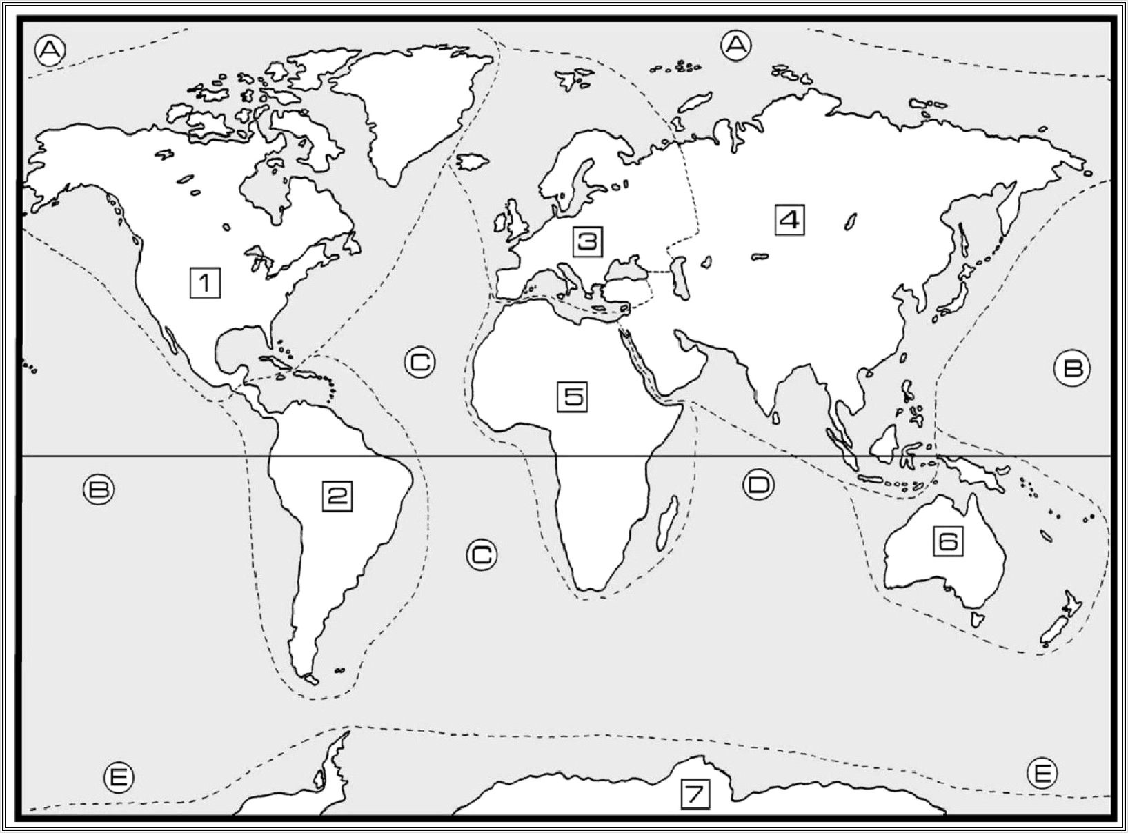 Map Worksheet The World