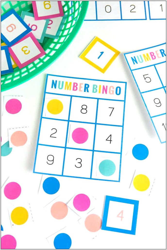 Preschool Number Bingo Printable