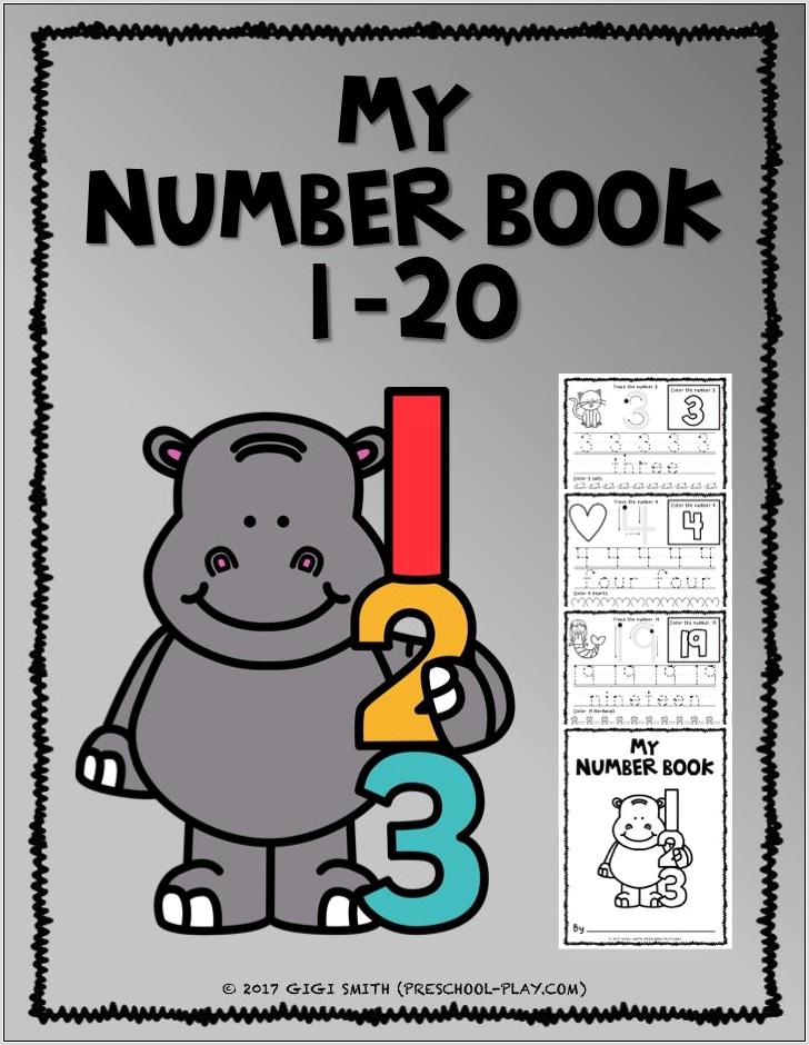 Preschool Number Book Printable