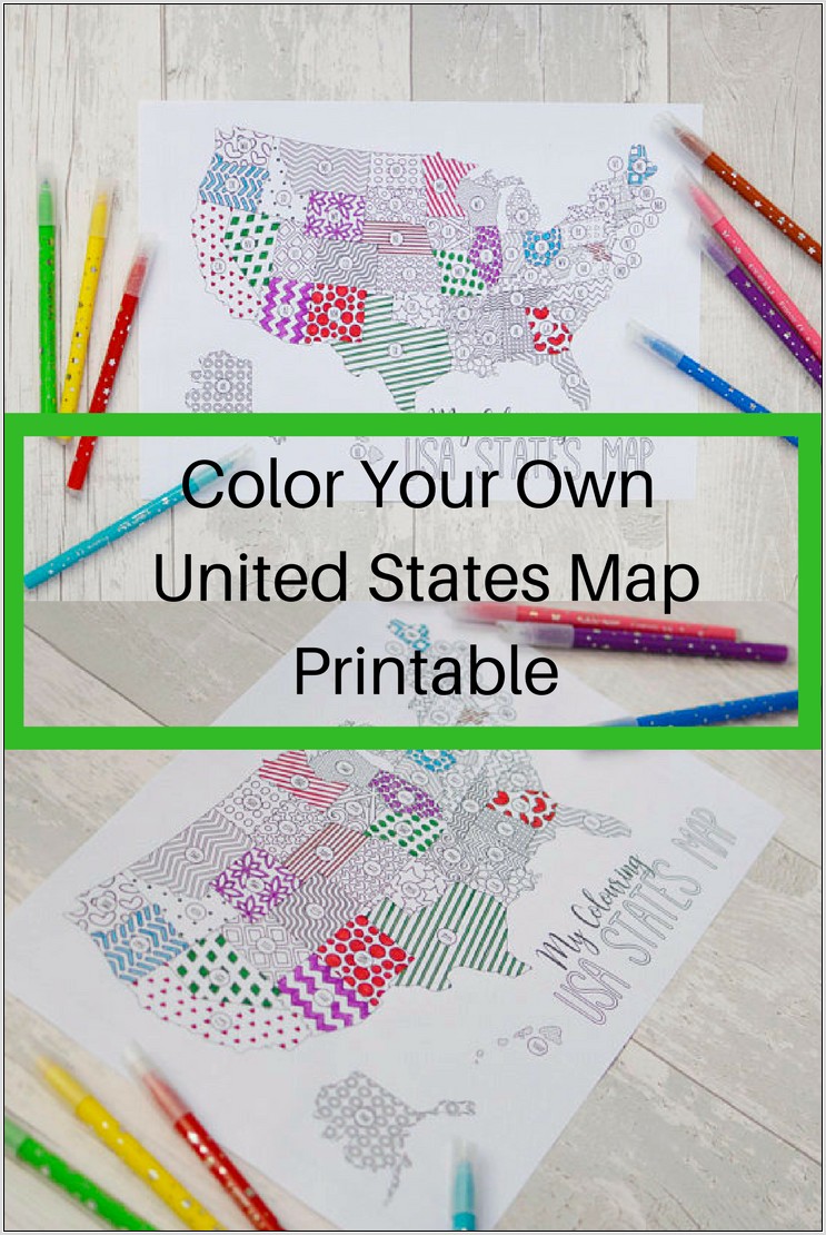 United States Map Printable Color
