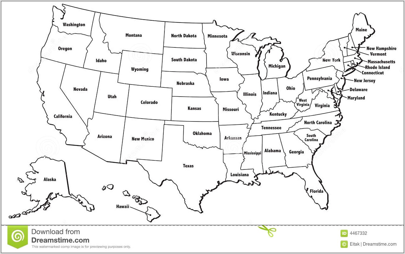 United States Map Test Printable