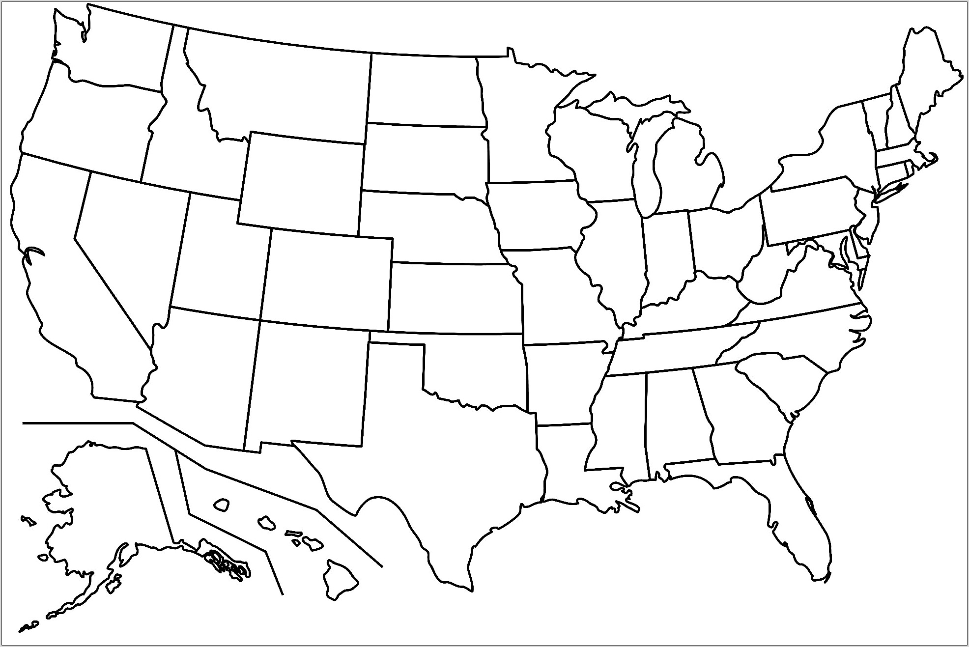United States Map Test Worksheet