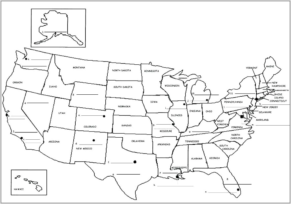 United States Map Worksheets For 2nd Grade