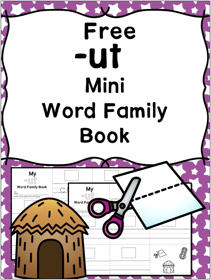 Ut Word Family Printable Book