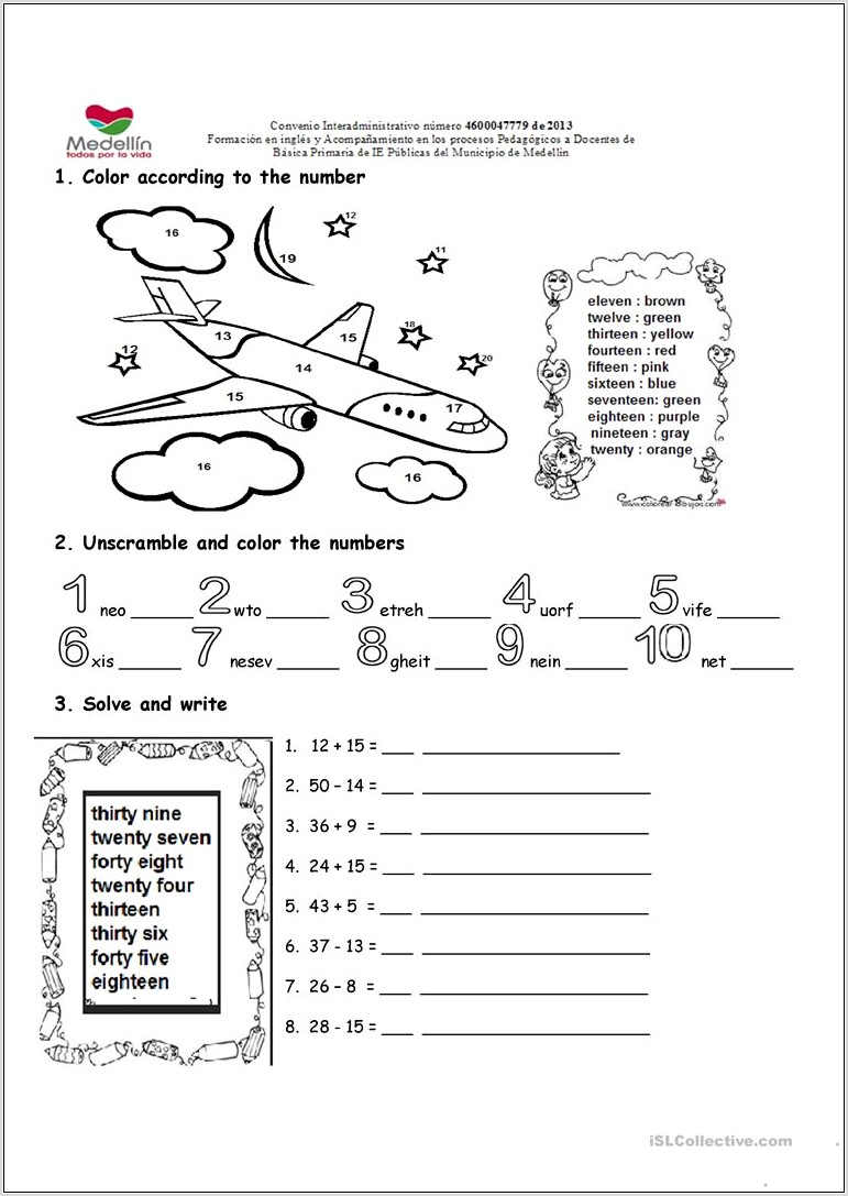 Worksheets Numbers From 1 To 50