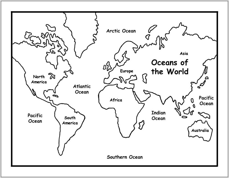 World Map Worksheet For 5th Grade