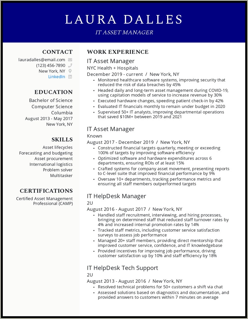 Best Resume For Business Information Systems
